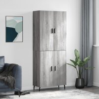 vidaXL Highboard Grau Sonoma 69,5x34x180 cm Holzwerkstoff