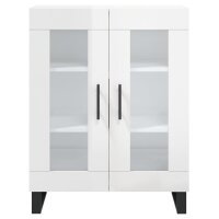 vidaXL Highboard Hochglanz-Wei&szlig; 69,5x34x180 cm Holzwerkstoff