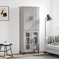 vidaXL Highboard Grau Sonoma 69,5x34x180 cm Holzwerkstoff