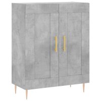 vidaXL Highboard Betongrau 69,5x34x180 cm Holzwerkstoff