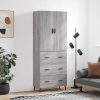 vidaXL Highboard Grau Sonoma 69,5x34x180 cm Holzwerkstoff