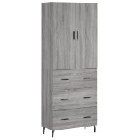 vidaXL Highboard Grau Sonoma 69,5x34x180 cm Holzwerkstoff