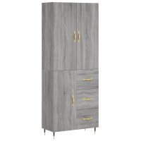 vidaXL Highboard Grau Sonoma 69,5x34x180 cm Holzwerkstoff