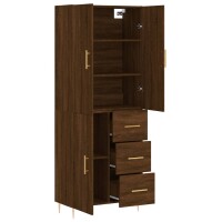 vidaXL Highboard Braun Eichen-Optik 69,5x34x180 cm Holzwerkstoff