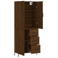 vidaXL Highboard Braun Eichen-Optik 69,5x34x180 cm Holzwerkstoff