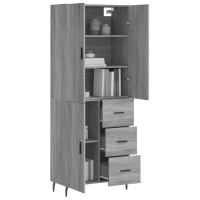 vidaXL Highboard Grau Sonoma 69,5x34x180 cm Holzwerkstoff