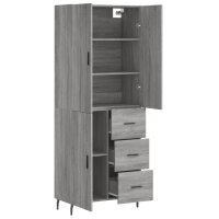 vidaXL Highboard Grau Sonoma 69,5x34x180 cm Holzwerkstoff