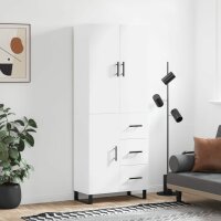 vidaXL Highboard Hochglanz-Weiß 69,5x34x180 cm...