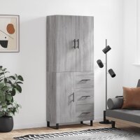 vidaXL Highboard Grau Sonoma 69,5x34x180 cm Holzwerkstoff