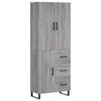 vidaXL Highboard Grau Sonoma 69,5x34x180 cm Holzwerkstoff