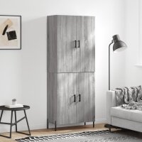 vidaXL Highboard Grau Sonoma 69,5x34x180 cm Holzwerkstoff