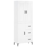 vidaXL Highboard Hochglanz-Wei&szlig; 69,5x34x180 cm Holzwerkstoff