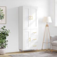 vidaXL Highboard Wei&szlig; 69,5x34x180 cm Holzwerkstoff