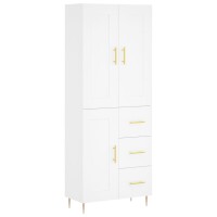 vidaXL Highboard Weiß 69,5x34x180 cm Holzwerkstoff