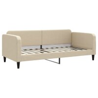 vidaXL Tagesbett mit Matratze Creme 90x200 cm Stoff