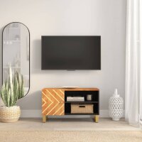 vidaXL TV-Schrank Braun und Schwarz 80x31,5x46 cm...