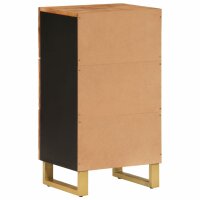 vidaXL Beistellschrank Braun und Schwarz 40x33,5x75 Massivholz Mango