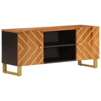 vidaXL TV-Schrank Braun und Schwarz 105x33,5x46 cm...