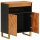 vidaXL Beistellschrank Braun und Schwarz 60x33,5x75cm Massivholz Mango