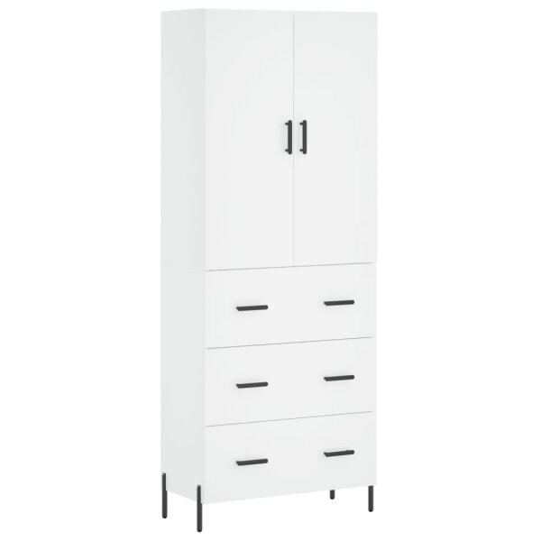 vidaXL Highboard Wei&szlig; 69,5x34x180 cm Holzwerkstoff