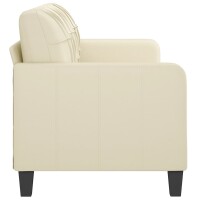 vidaXL 3-Sitzer-Sofa Creme 180 cm Kunstleder