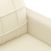 vidaXL 3-Sitzer-Sofa Creme 180 cm Kunstleder