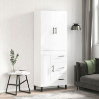 vidaXL Highboard Hochglanz-Weiß 69,5x34x180 cm...