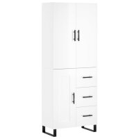 vidaXL Highboard Hochglanz-Weiß 69,5x34x180 cm...