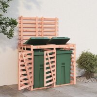 vidaXL Mülltonnenbox für 2 Tonnen Massivholz...