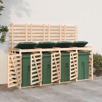 vidaXL Mülltonnenbox für 4 Tonnen Massivholz Kiefer