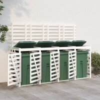vidaXL Mülltonnenbox für 4 Tonnen Weiß...
