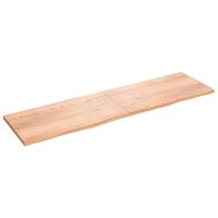 vidaXL Waschtischplatte Hellbraun 220x60x4 cm Massivholz Behandelt