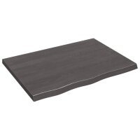 vidaXL Waschtischplatte Dunkelgrau 80x60x4 cm Massivholz Behandelt