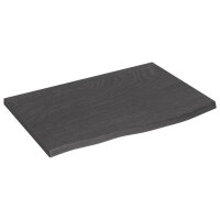 vidaXL Waschtischplatte Dunkelgrau 60x40x2 cm Massivholz Behandelt