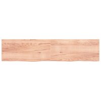 vidaXL Waschtischplatte Hellbraun 220x50x4 cm Massivholz Behandelt