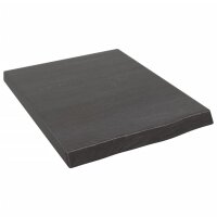 vidaXL Waschtischplatte Dunkelgrau 40x50x4 cm Massivholz Behandelt