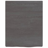 vidaXL Waschtischplatte Dunkelgrau 40x50x4 cm Massivholz Behandelt