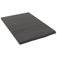 vidaXL Waschtischplatte Dunkelgrau 40x60x2 cm Massivholz Behandelt