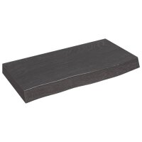 vidaXL Waschtischplatte Dunkelgrau 60x30x6 cm Massivholz Behandelt