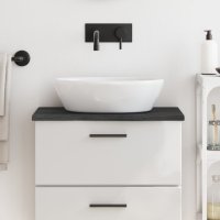 vidaXL Waschtischplatte Dunkelgrau 60x30x2 cm Massivholz...