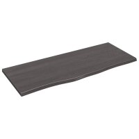 vidaXL Waschtischplatte Dunkelgrau 100x40x2 cm Massivholz Behandelt