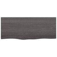 vidaXL Waschtischplatte Dunkelgrau 100x40x6 cm Massivholz Behandelt