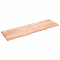 vidaXL Waschtischplatte Hellbraun 200x60x4 cm Massivholz Behandelt