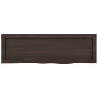 vidaXL Waschtischplatte Dunkelgrau 100x30x4 cm Massivholz Behandelt