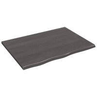 vidaXL Waschtischplatte Dunkelgrau 80x60x2 cm Massivholz Behandelt