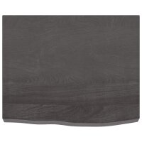 vidaXL Waschtischplatte Dunkelgrau 60x50x6 cm Massivholz Behandelt