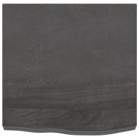 vidaXL Waschtischplatte Dunkelgrau 60x60x6 cm Massivholz Behandelt
