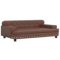 vidaXL Kindersofa Braun 90x53x30 cm Kunstleder