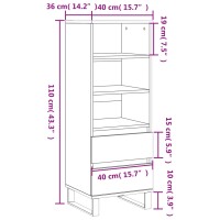 vidaXL Highboard Sonoma-Eiche 40x36x110 cm Holzwerkstoff