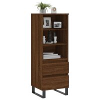 vidaXL Highboard Braun Eichen-Optik 40x36x110 cm Holzwerkstoff